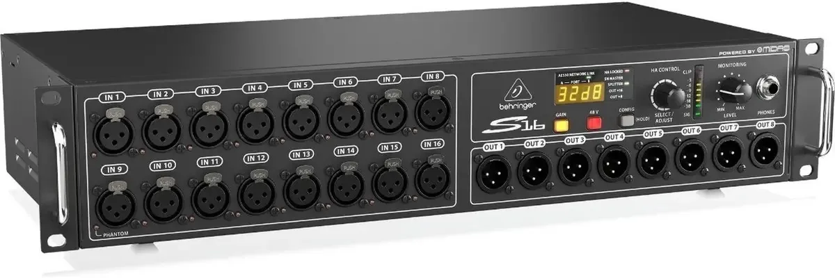 Misturador digital Behringer S16 Medusa 16 pré-amplificadores