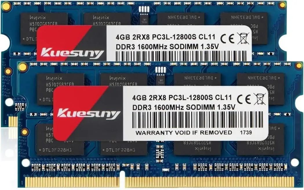 Kuesuny 8gb (2x4gb) Ddr3 1600mhz Pc3-12800 Atualização De Memória Sodimm Para Macbook Pro/iMac/mac Mini/server