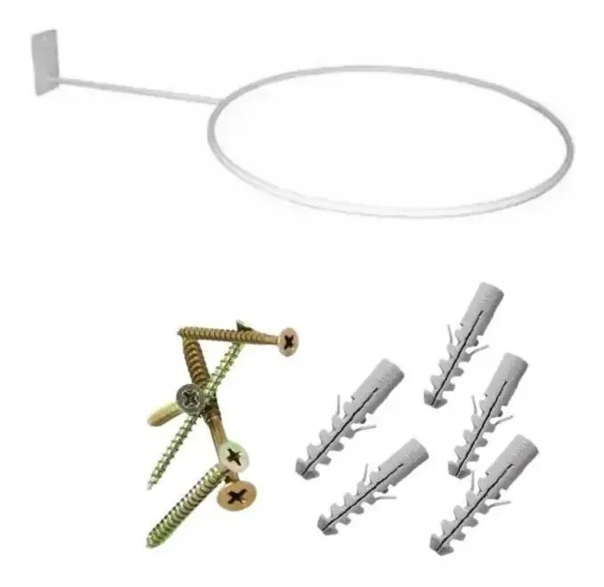Suporte Para Bola Pilates - Já Com Parafusos - Branco