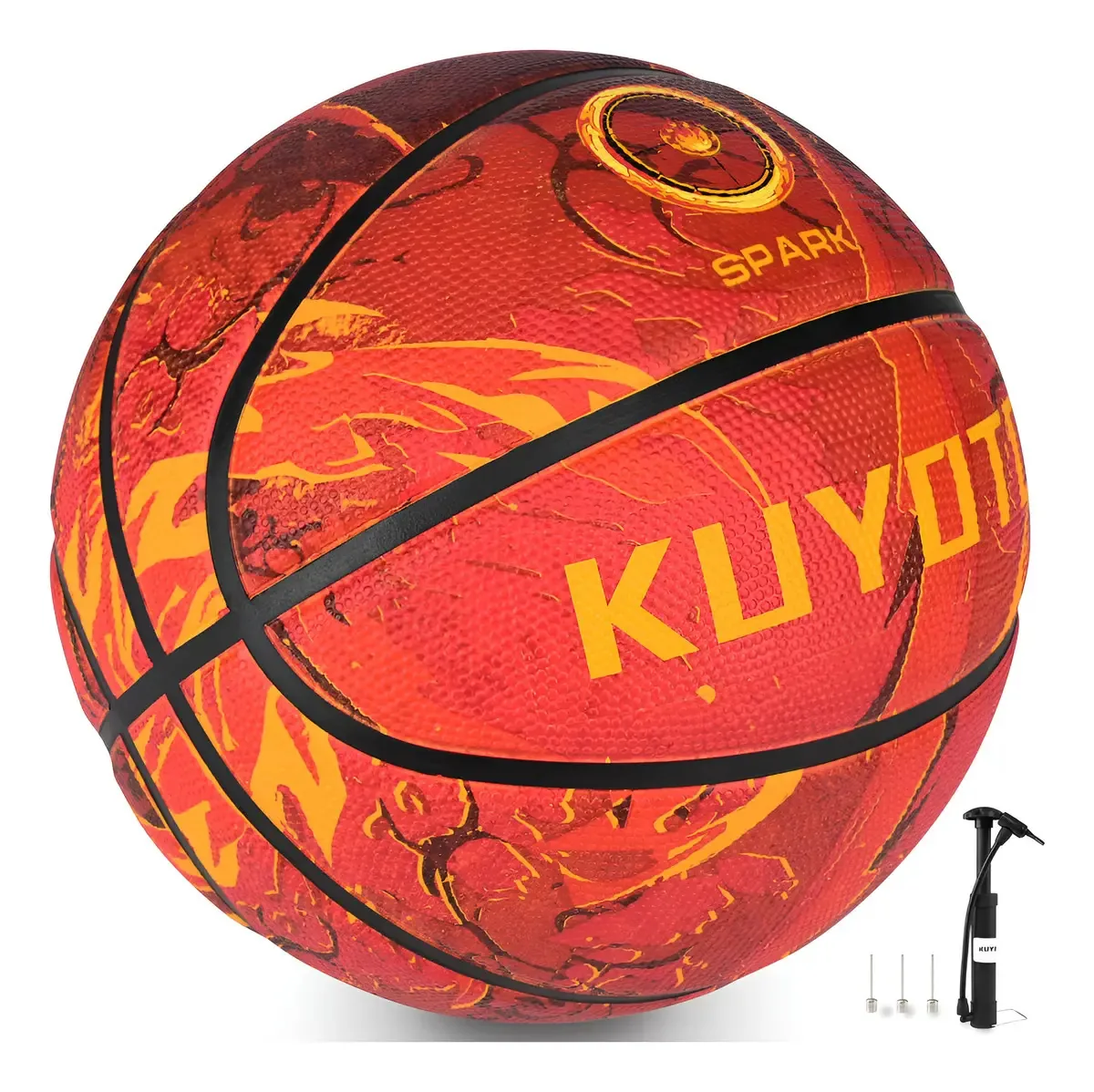 Kuyota Red-flame - Tamanho de basquete de 5, 27,5 polegadas, cor da borracha: borracha Red Flame