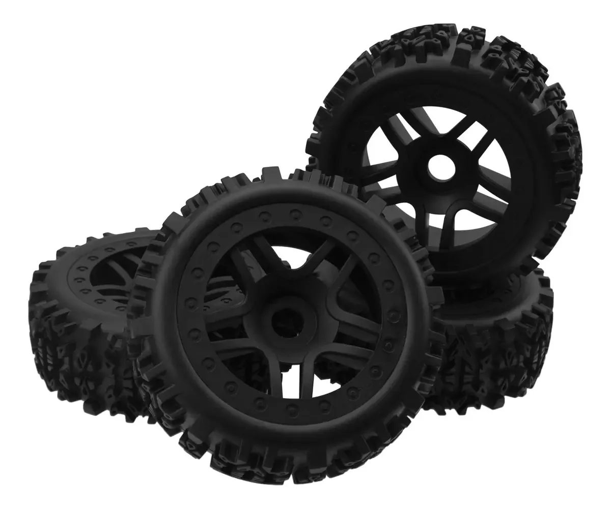 Pneus Hircqoo 1/8 Rc Buggy 0,669 em rodas com inserções