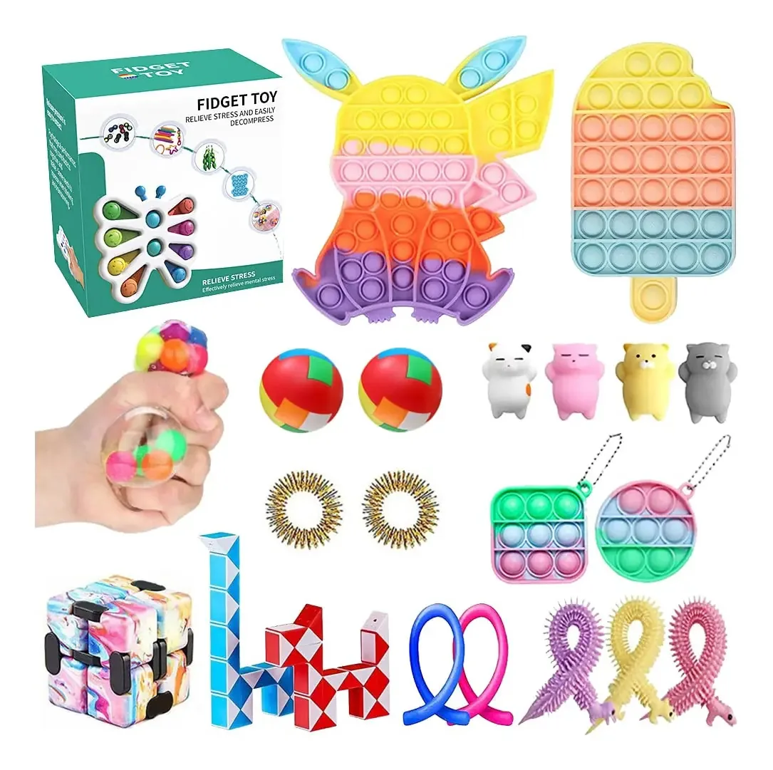 Envr Brinquedos Sensoriais, 22 Peças Fidget Toys, Brinquedos Antiestresse Para Aliviar Estresse e Ansiedade, Ideal Para Crianças e Adultos