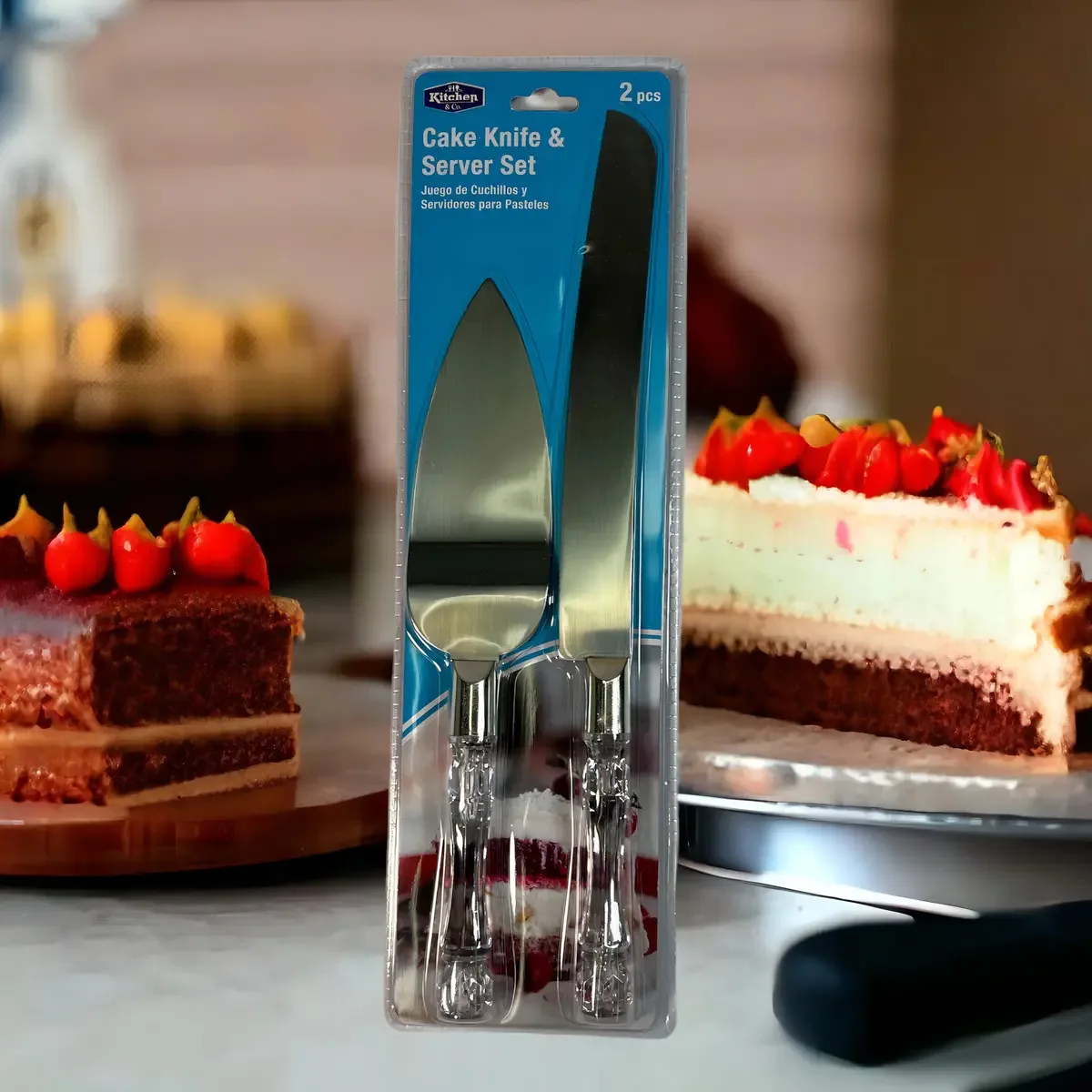 Utensílios para dividir bolos de 2 peças