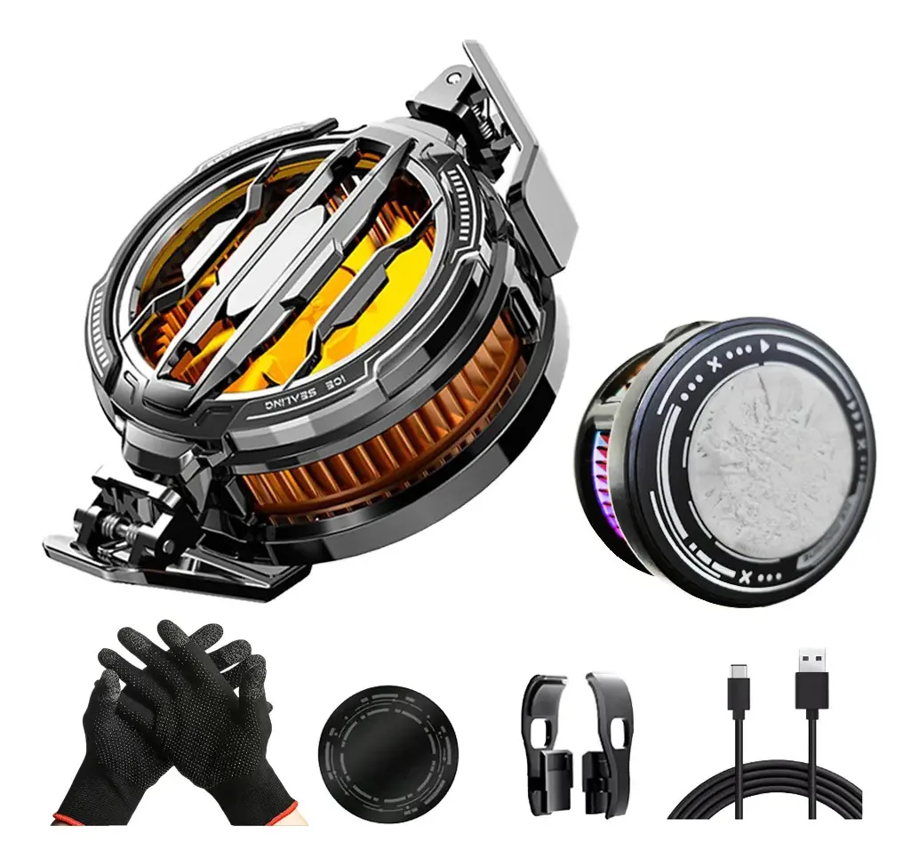 Ventilador de resfriamento para celular Rgb Cooler, cor preta