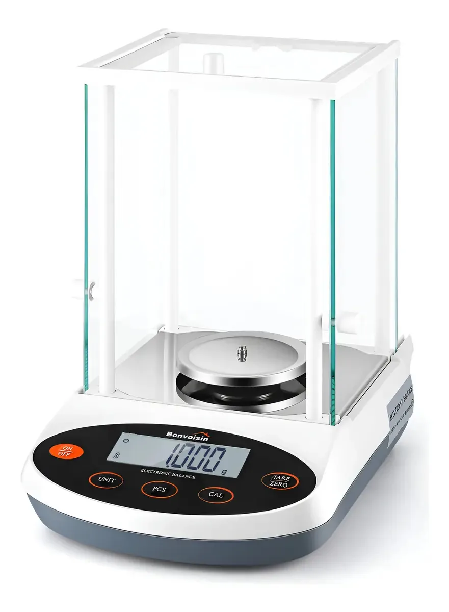 Balança analítica de 500 G com precisão de display LCD de 1 mg