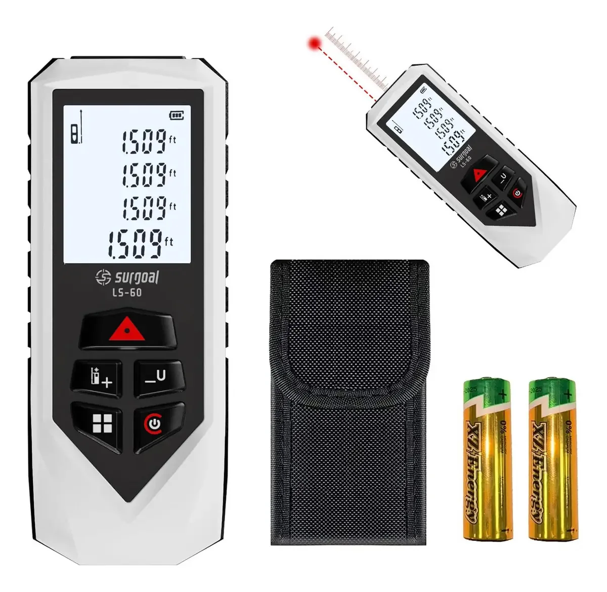 Medidor de laser digital de alta precisão Ews Lcd 60m