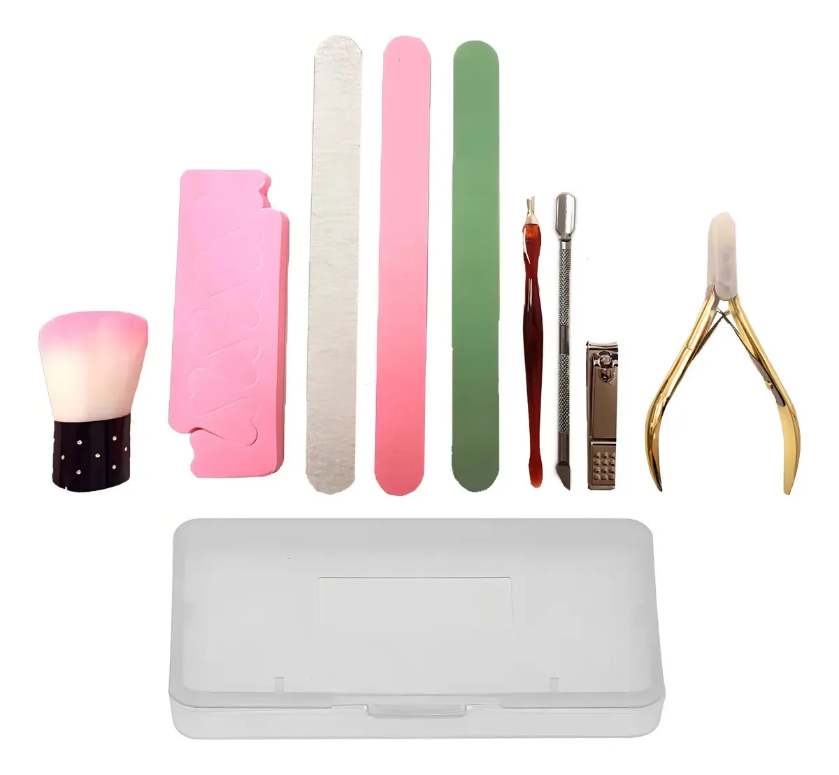 Conjunto de Manicure e Pedicure Estojo 10 Peças Profissional