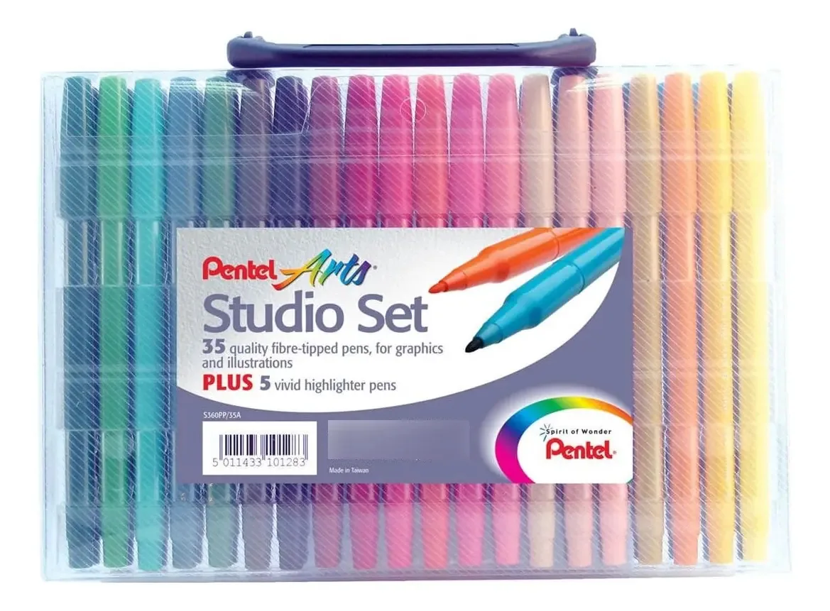 Conjunto de estúdio de arte Pentel S360pp-35a