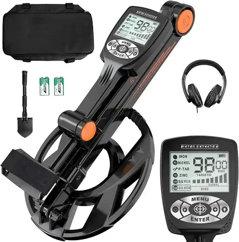 Detector de metais Sunpow, dobrável, para adultos, display