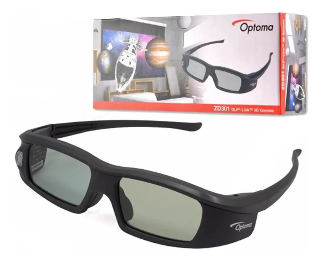Óculos 3d Optoma - Zd301 3d Glasses Preto