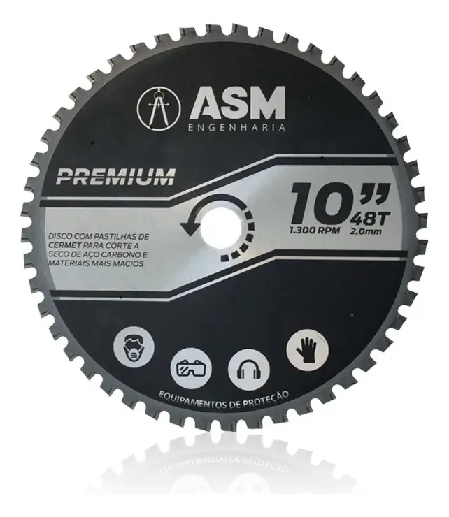 Disco De Corte Premium 10 48t | Multiuso Preto
