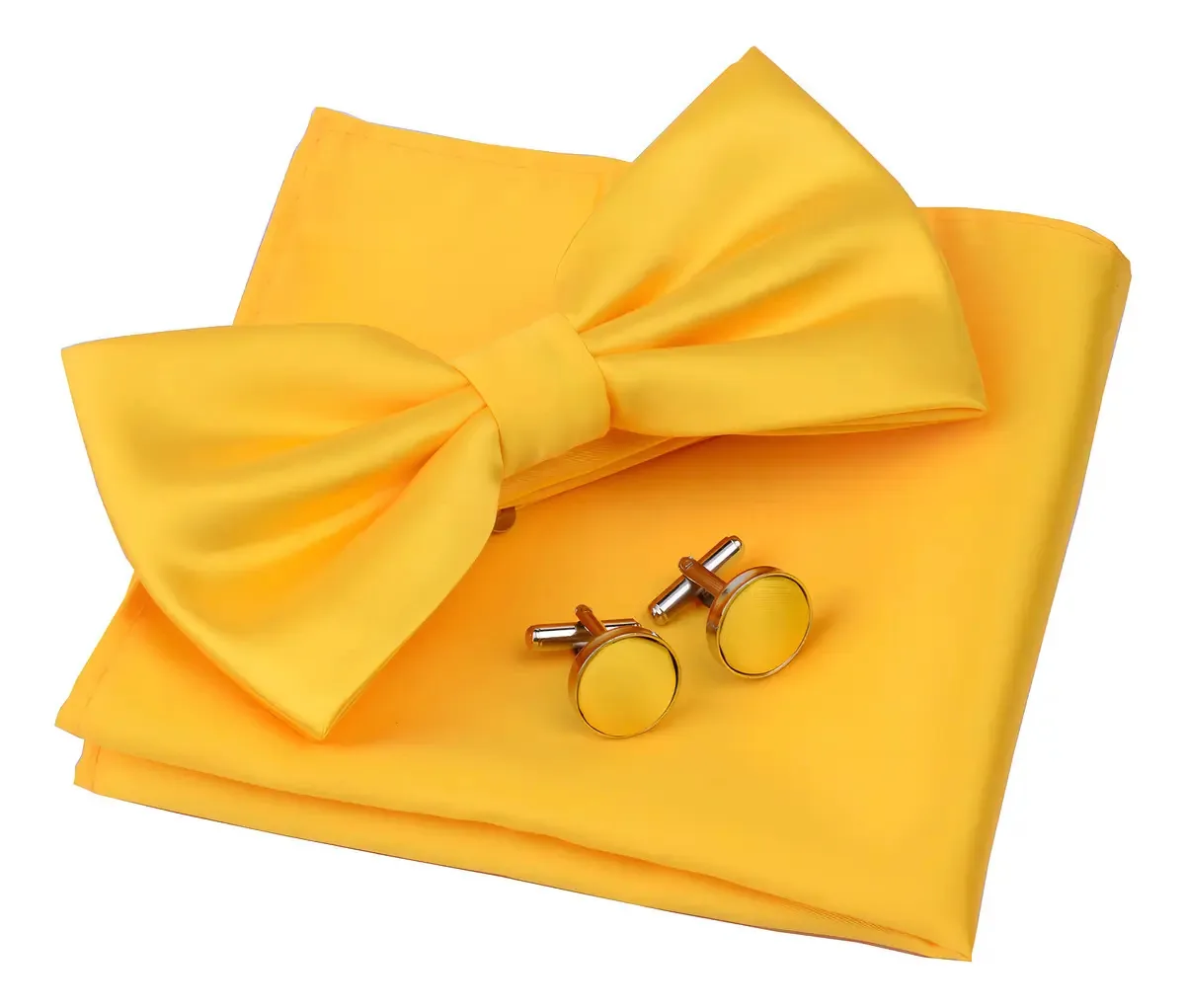Abotoaduras personalizadas feminino cor amarelo Gusleson GUS49