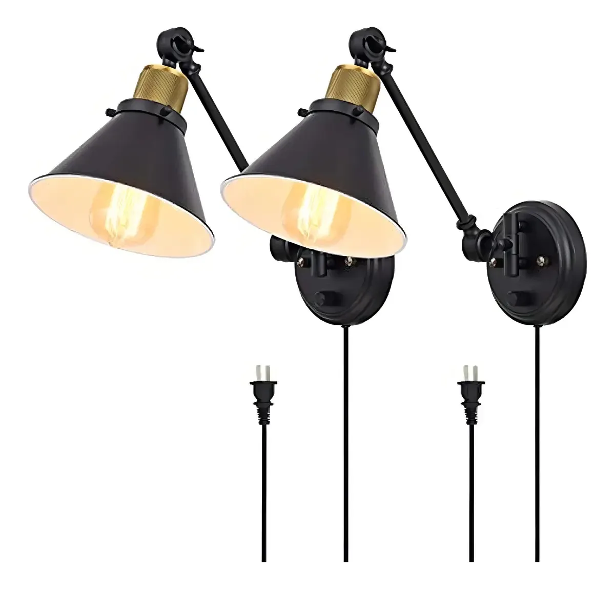 Conjunto Trilife de 2 luzes de parede conectáveis, luzes de parede