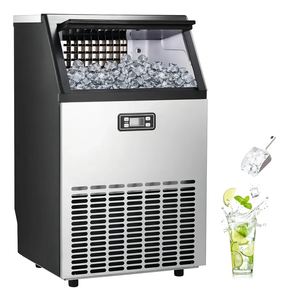 Máquina de gelo elétrica, máquina de gelo comercial, 100