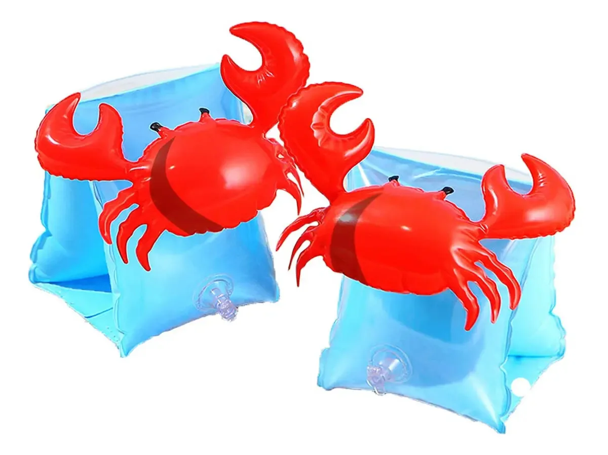 Pulseiras de natação infláveis Ccinee Crabby Flo. Cor: Caranguejo