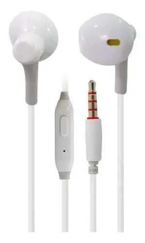 Fones de ouvido viva-voz com fio com microfone /e cor branca