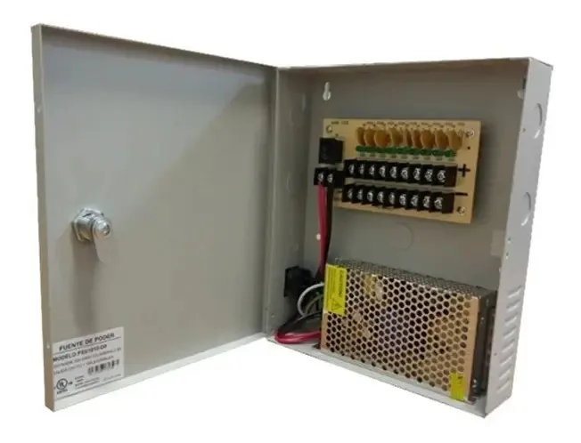 Fonte de alimentação regulada 12v 10a 18 câmeras 0.55a