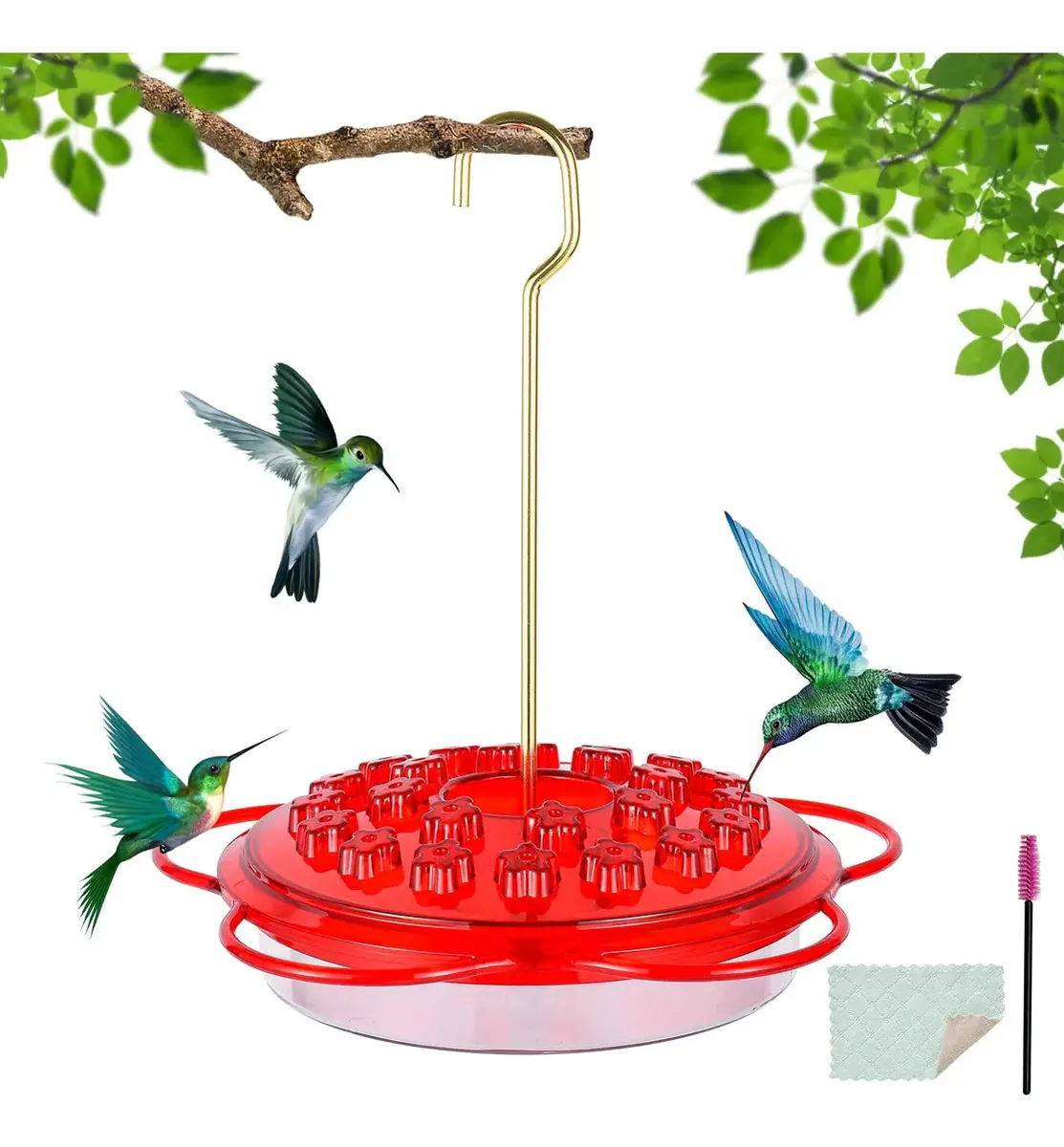 Alimentadores de beija-flor externos à prova de vazamentos, F