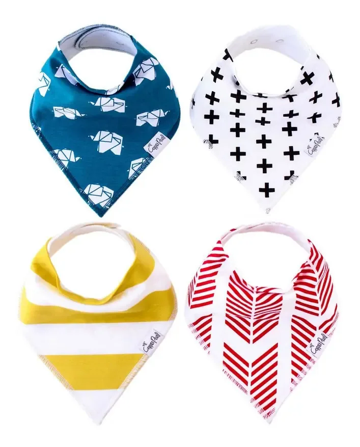 Conjunto de babadores de bebê Copper Pearl de 4 peças - Indie Bandana