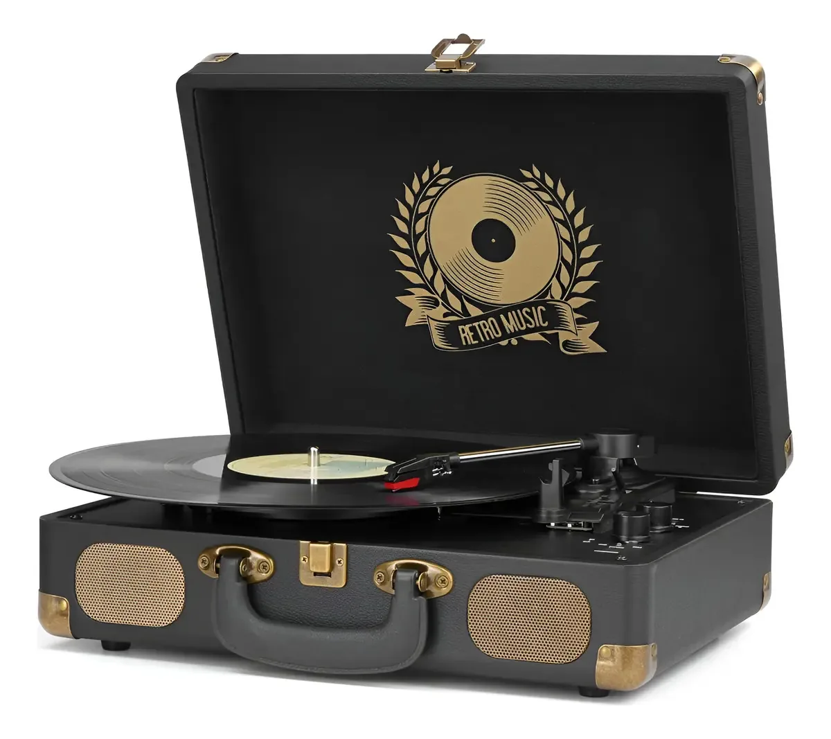 Toca-discos Victrola Vintage Vinyl LP Bluetooth Usb Grab Black