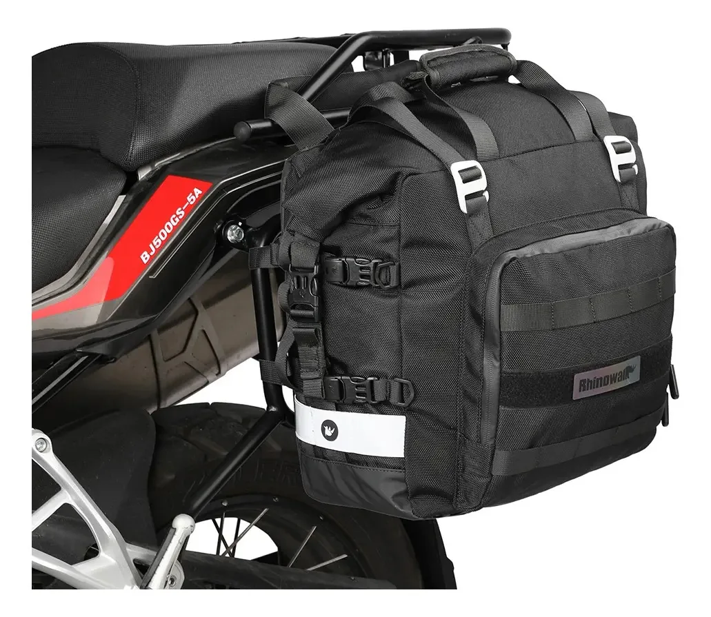 Alforje Impermeável para Motocicleta Rhinowalk Mt2040 Preto