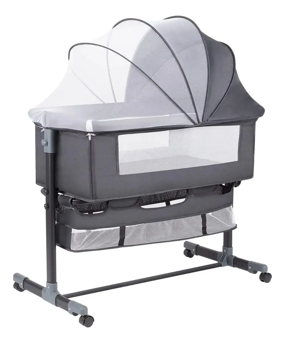 Coolla YEC01 Mini-berço Liso Cinza-escuro