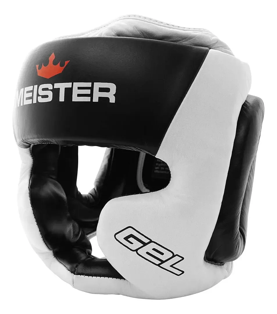 Protetor de cabeça de treinamento em gel integral para M. Cor branco/preto