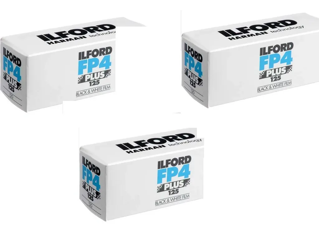 Ilford Fp4 Plus 3 X, Filme Fotográfico em Preto e Branco, 120 (6 cm), ISO 125 (1678169)