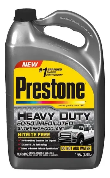 Refrigerante Prestone para caminhões pesados 4x4 50% pré-amarelo