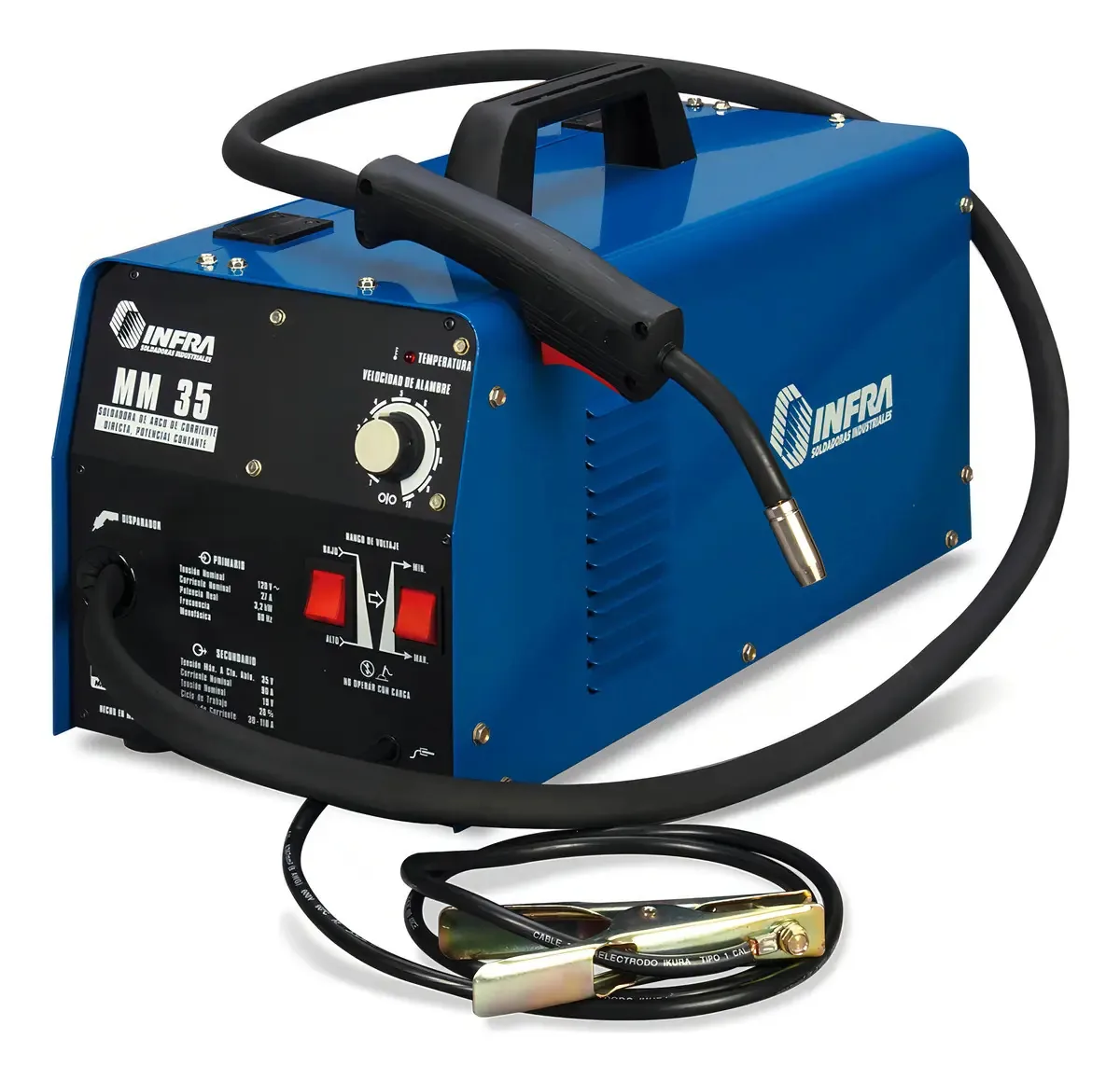 Infra Mm 35 Uma máquina de solda industrial leve cor azul