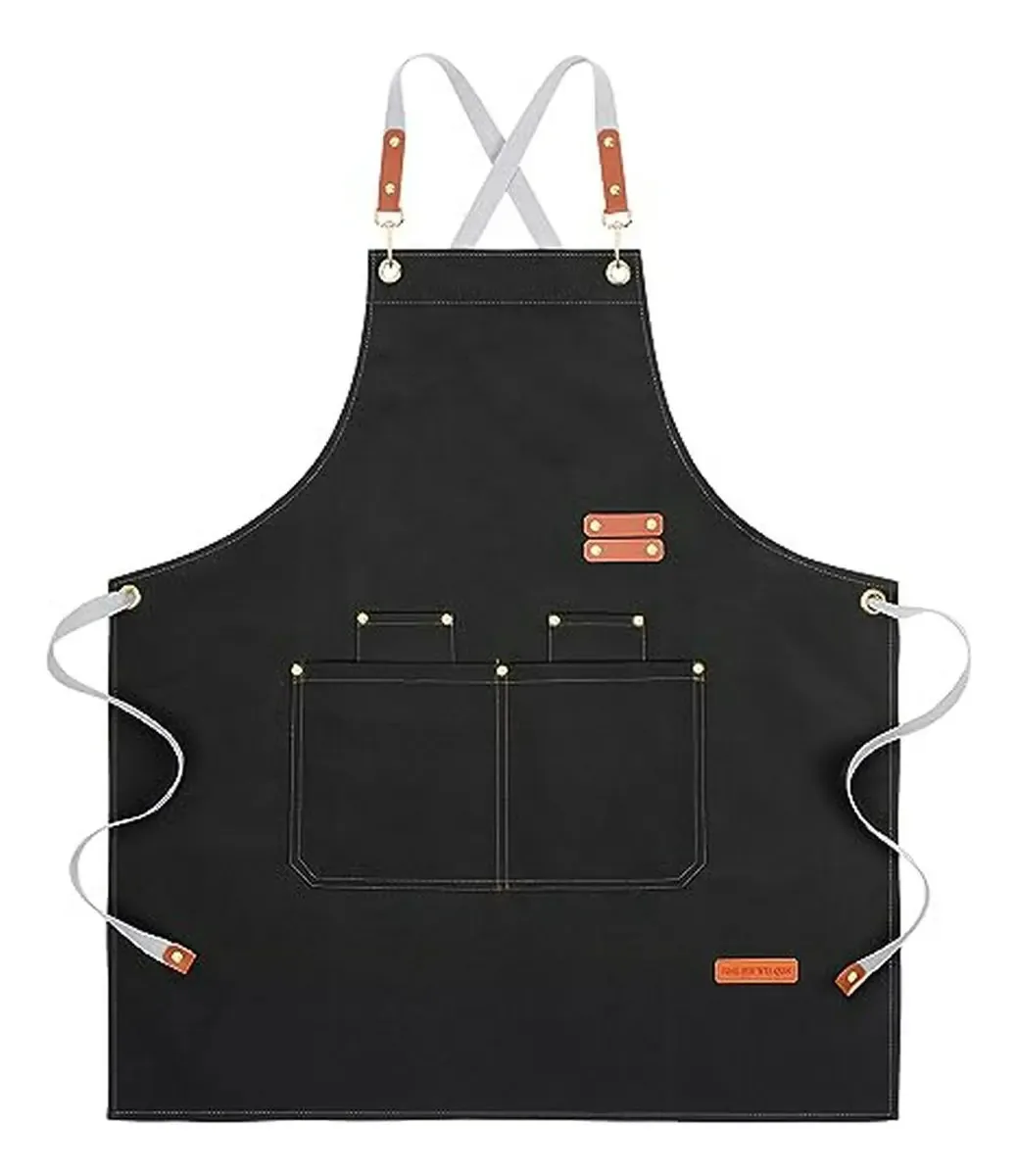 Aventais de chef ajustáveis com bolsos grandes - Imperm