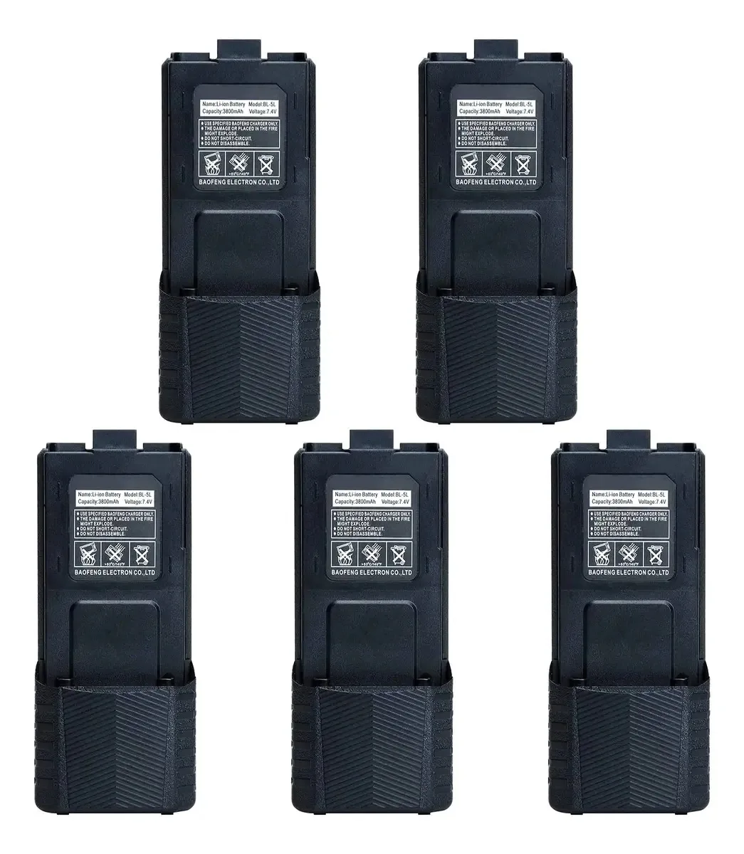 Teseko - Pacote de 5 baterias estendidas BL-5l 3800mah para