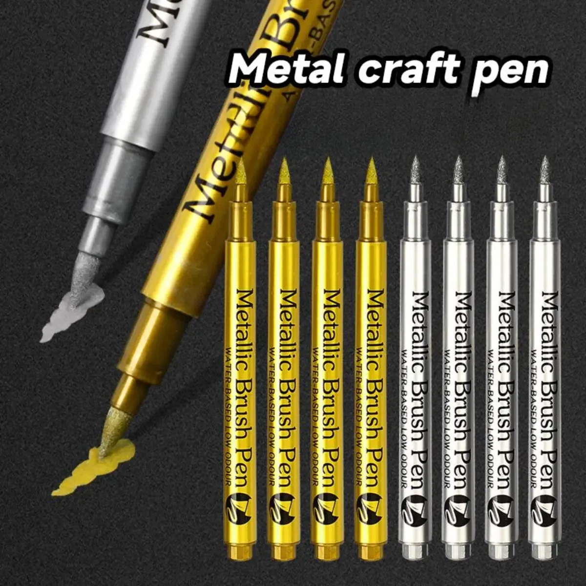 Conjunto de canetas metálicas artísticas X4 Gold Ink para decoração e bricolage