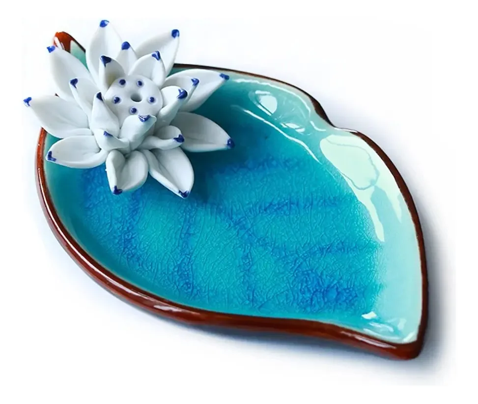 Base de queimador de incenso para incenso decorativo de lótus