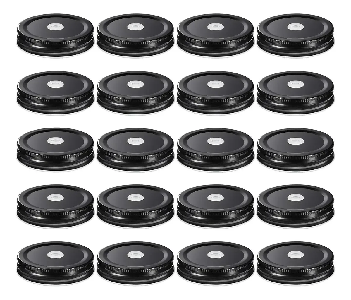 20 tampas de aço inoxidável para potes Mason De Boca Regul