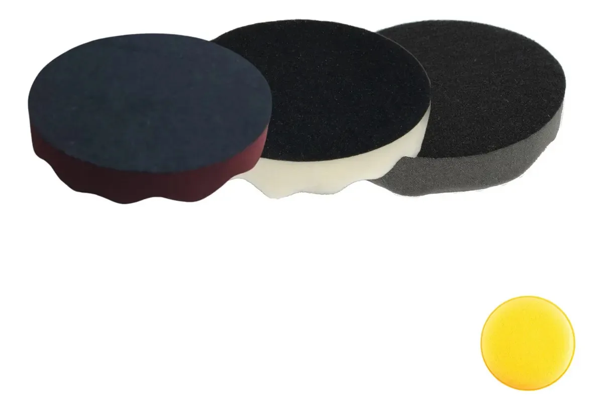 3 Boinas De Espuma 5 Polegadas Corte Refino Lustro Rolyjones