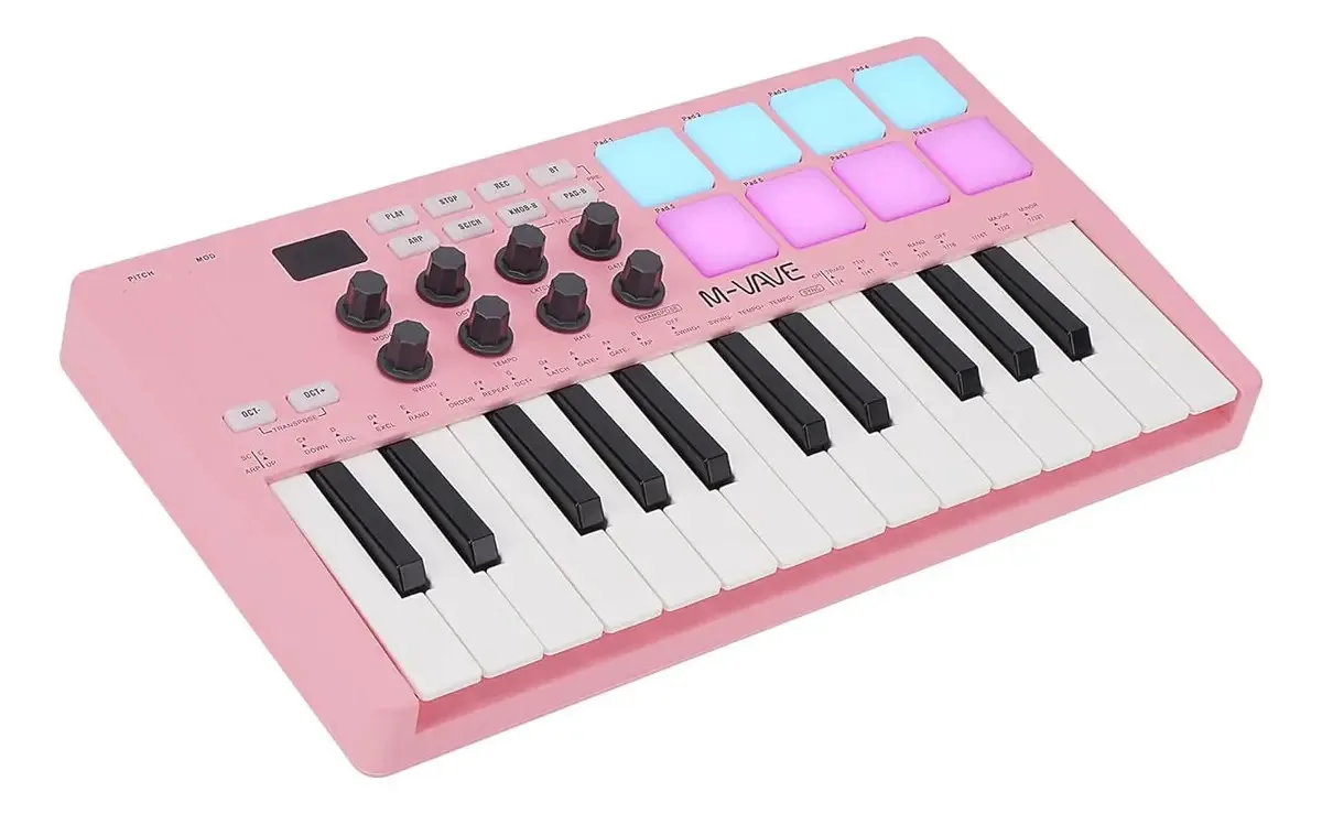 Controlador de teclado USB Midi M-vave de 25 teclas