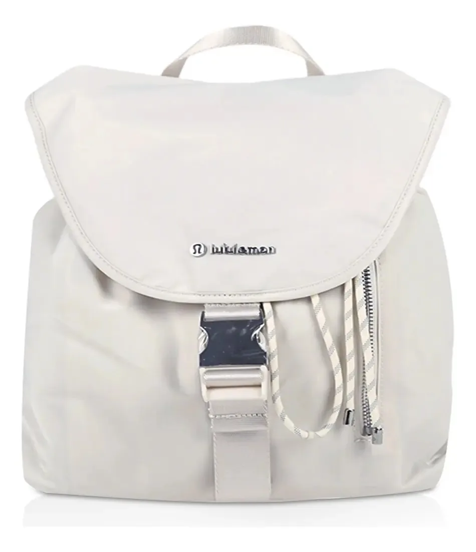 Mochila feminina Lululemon com cordão, mochila de moda feminina