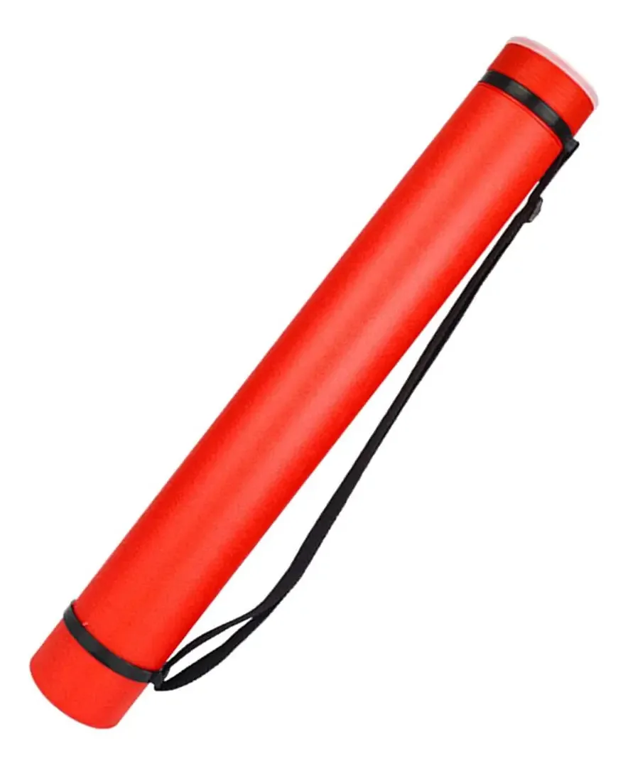 Tachiuwa Caixa de Flechas de Tiro com Arco, Tubo de Flechas Telescópico, Bolsa de Ombro, Aljava para 24 Peças, Armazenamento de Flechas, Vermelho, 62.5x8.5x8.5cm