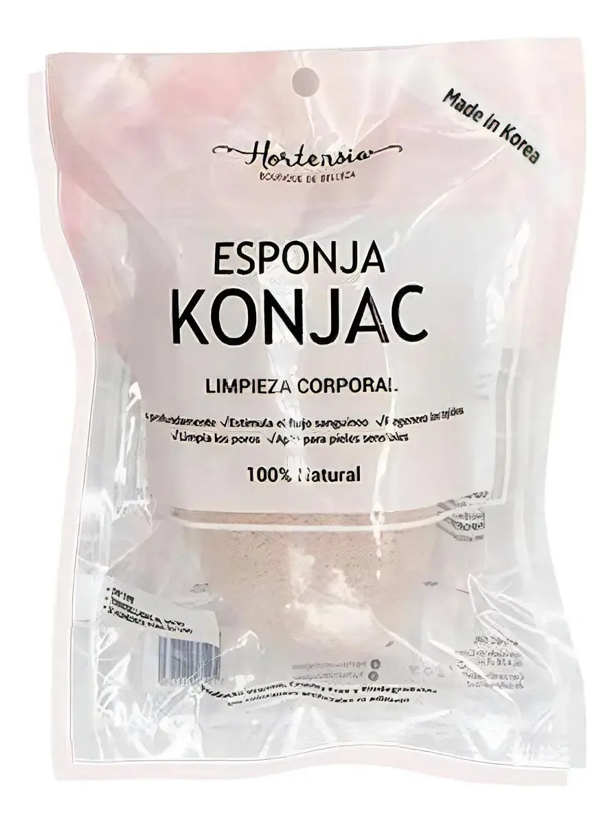 Hortênsia Esponja Konjac Limpeza Corporal