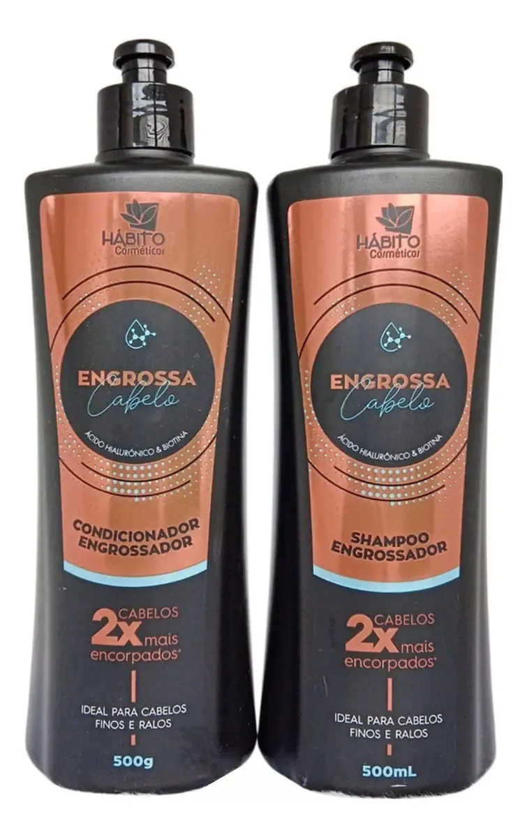 Shampoo E Condicionador Hábito Cosméticos Engrossa Cabelo