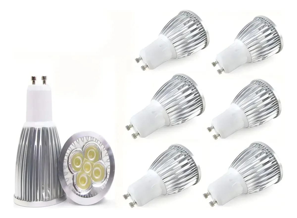 Pacote de lâmpadas LED Gu10 com 6 lâmpadas LED Mr16 Gu10 5W