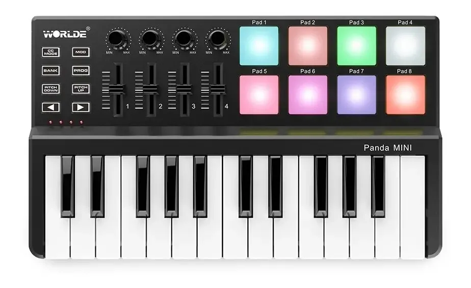 Worlde Panda Mini 25- Ultra Key - Teclado USB portátil médio