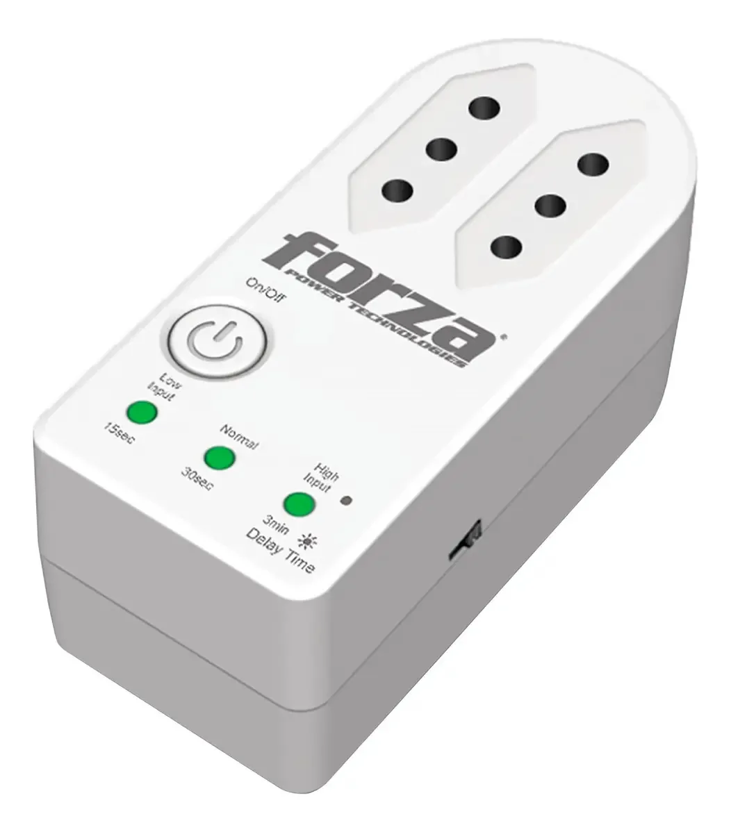 Protetor regulador de tensão 1500w 220v 2 saídas italiano