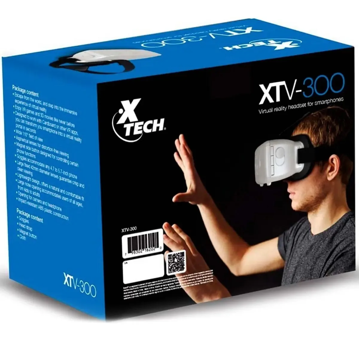 Óculos de realidade virtual 3D Xtech Visor 360° 9