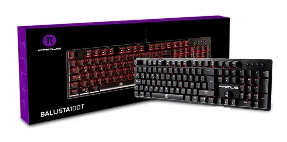 Teclado mecânico Primus Ballista 100t Switch Brown Gamer