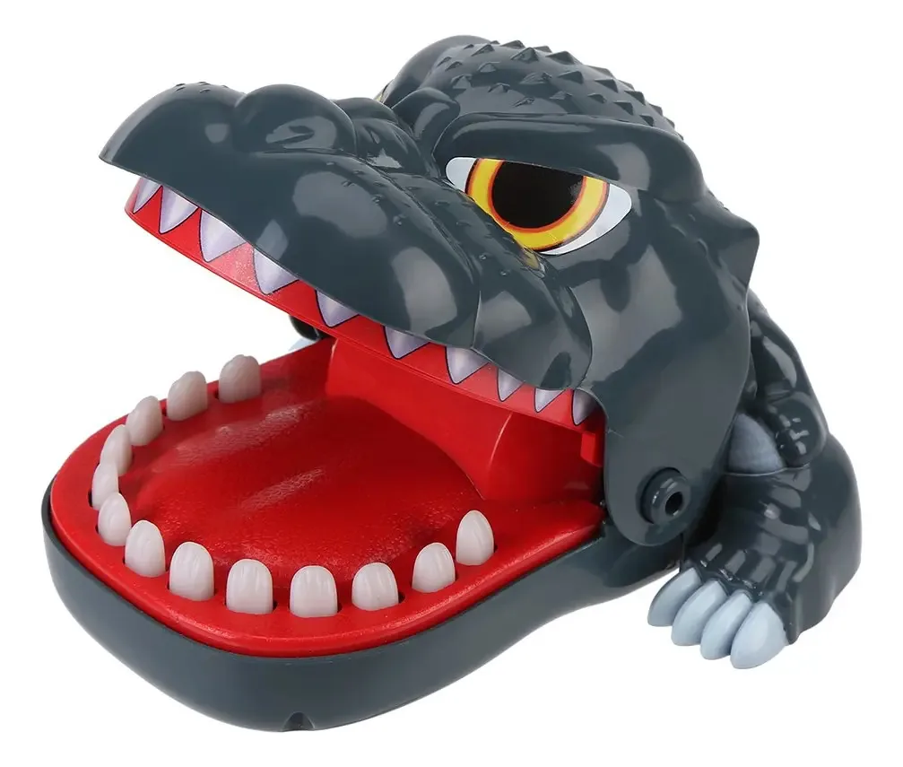 Novelty Dinosaur Bitten Mouth Finger Toys, divertido jogo interativo, truque, brinquedo, brinquedos infantis e familiares