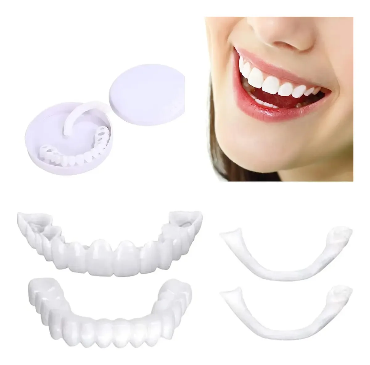 Dentes falsos temporários Dentes falsos Facetas dentárias