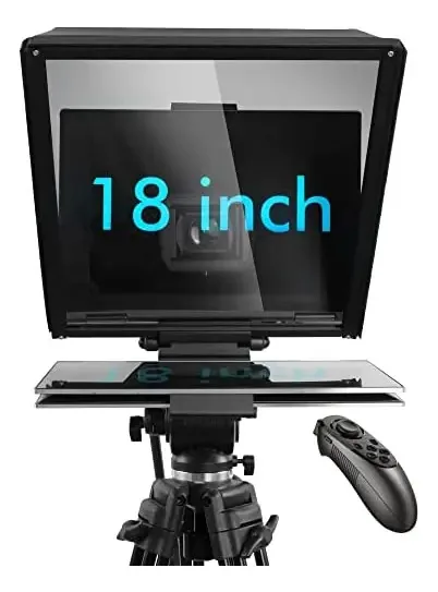 Teleprompter de grande angular Ilokinzi Inch para dobradiças