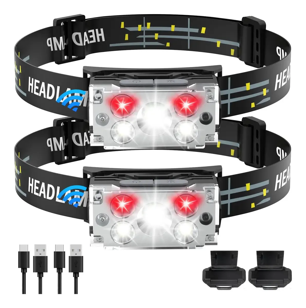 Farol LED recarregável Dawinsie (2 unidades), lâmpada